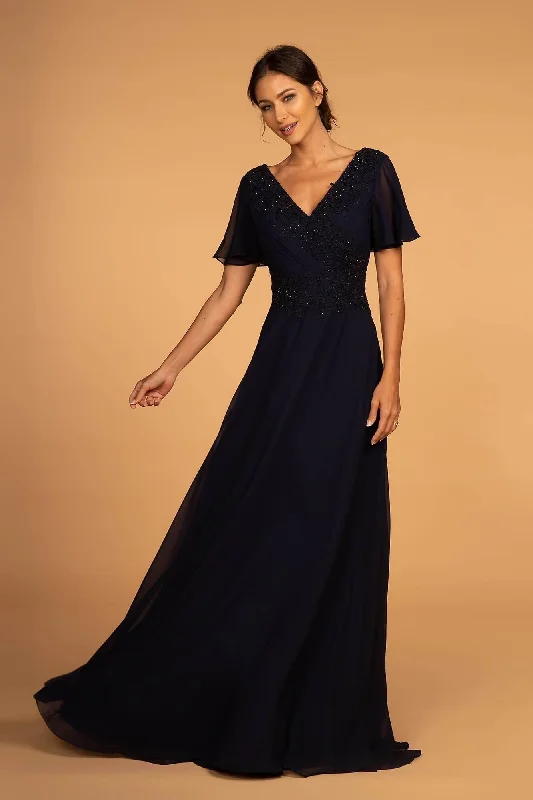 Mother of the Bride V-Neck Chiffon Long Dress Sale