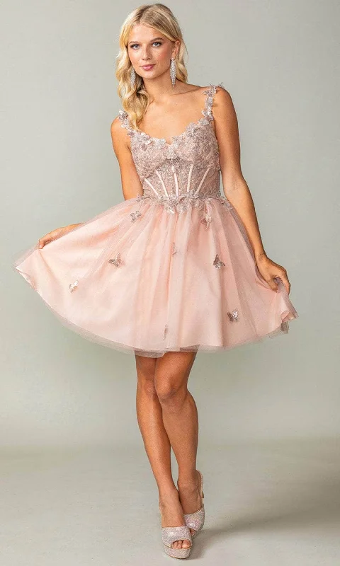 Dancing Queen 3367 - Sleeveless Butterfly Cocktail Dress