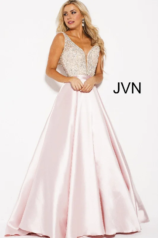 Jovani 60696 Long Beaded A Line Prom Ball Gown