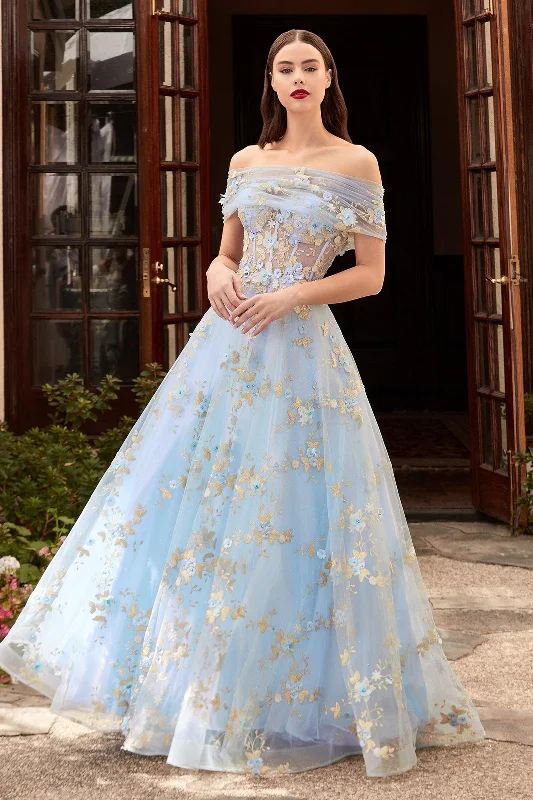 Cinderella Divine CD963 Strapless Long Prom Dress