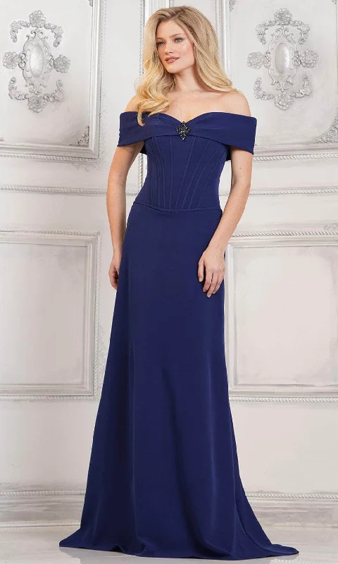 Rina di Montella RD3131 - Brooch Embellished Evening Gown