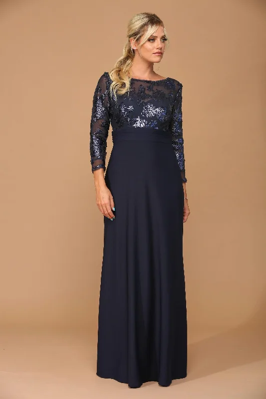 Mother of the Bride Long Formal Evening Lace Dress