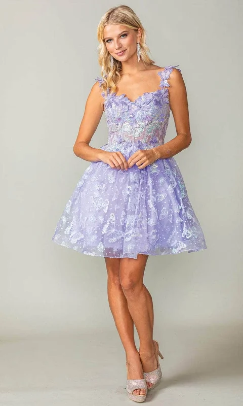 Dancing Queen 3361 - Butterfly Motif Cocktail Dress