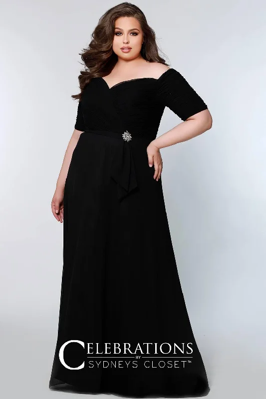 Black 24 Sydneys Closet Long Mother of the Bride Formal Gown Sale