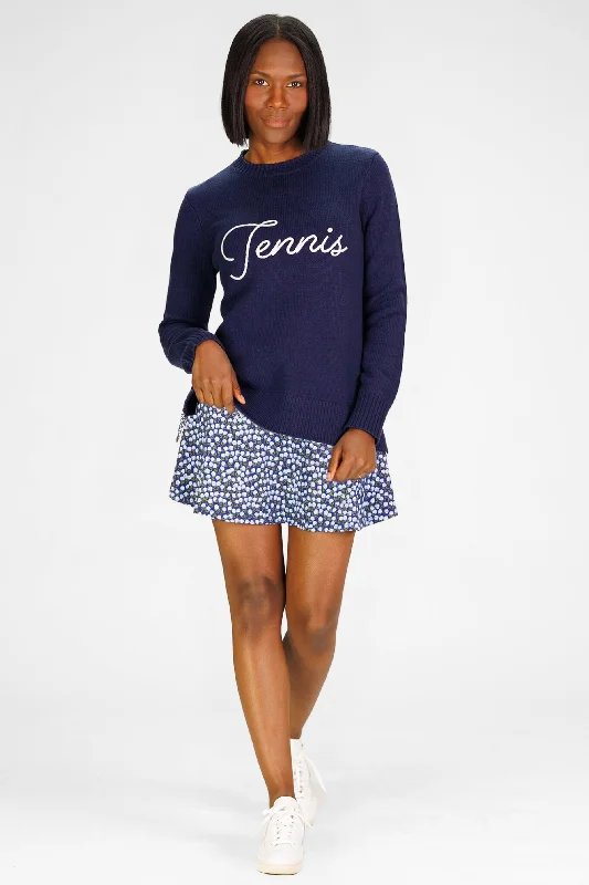 'Tennis' Casual Crew Neck Sweater