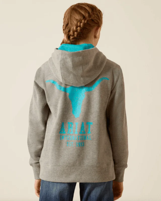 Ariat Girl's Grey Equipment Hoodie 10048586