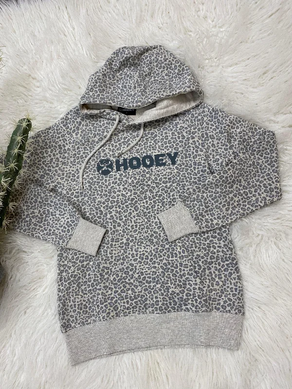 Hooey Youth Girl's Snow Leopard Hoodie HH1169GY-Y