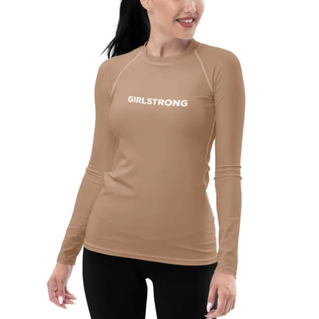 UPF 50 LONG SLEEVES RASH GUARD ALMOND