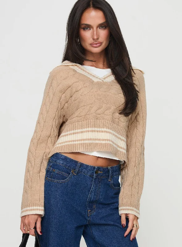 Polaris Knit Sweater Beige