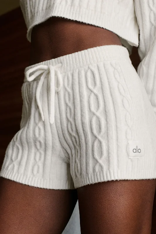 Cable Knit Winter Bliss Short - Ivory