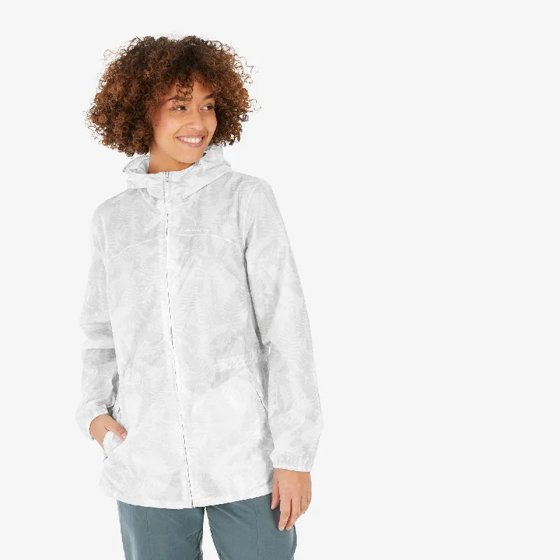 Quechua Women's Raincut Full Zip Windproof and Water-repellent Rain Jacket