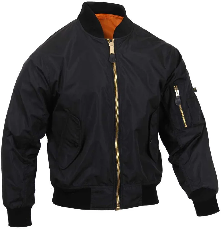 Rothco Mens Lightweight MA-1 Nylon Flight Jacket