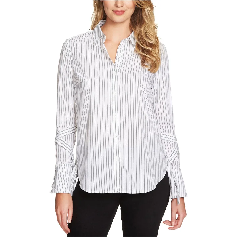 1.State Womens Wrap Sleeve Button Up Shirt