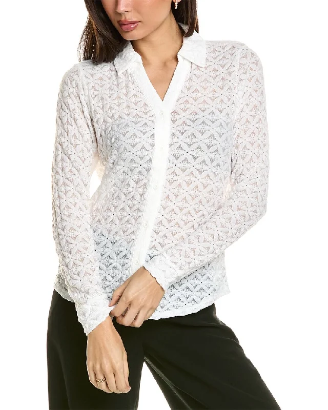 Adrianna Papell Lace Button Front Shirt