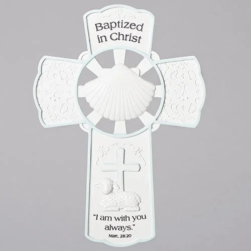 Baptized In Christ Blue Wall Cross