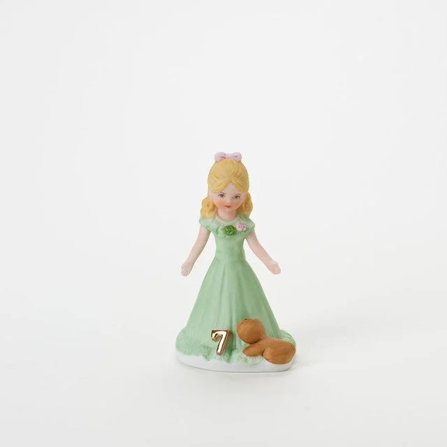 Enesco Growing Up Girls Collection Blonde Age Seven 7 Figurine