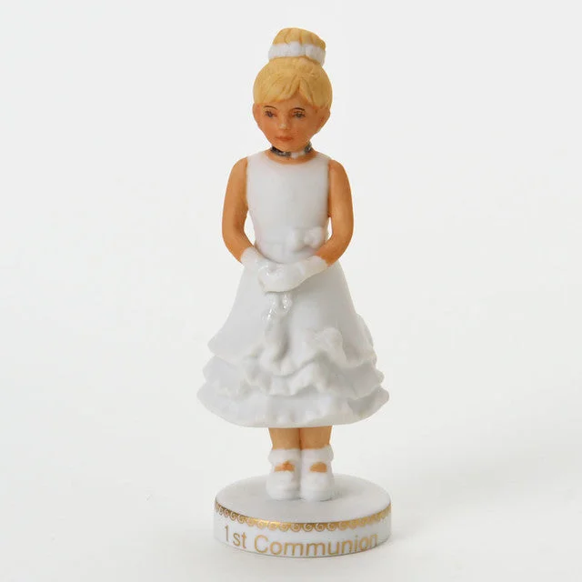 Enesco Growing Up Girls Collection Blonde First Communion Figurine