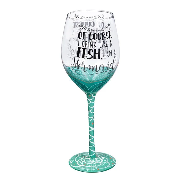 I'm a Mermaid 12 oz. Wine Glass with Box