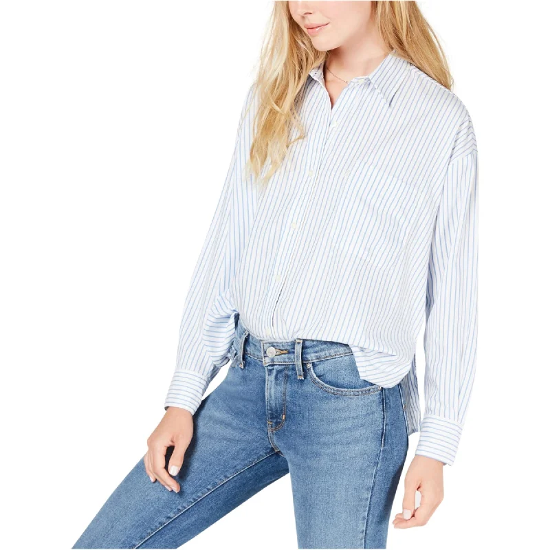 Levi's Womens Darcy Stripe Button Up Shirt, Blue, Small