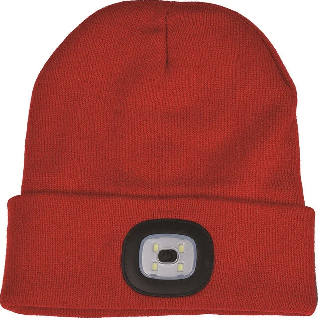 Night Scout™ Rechargeable LED Red Beanie Hat