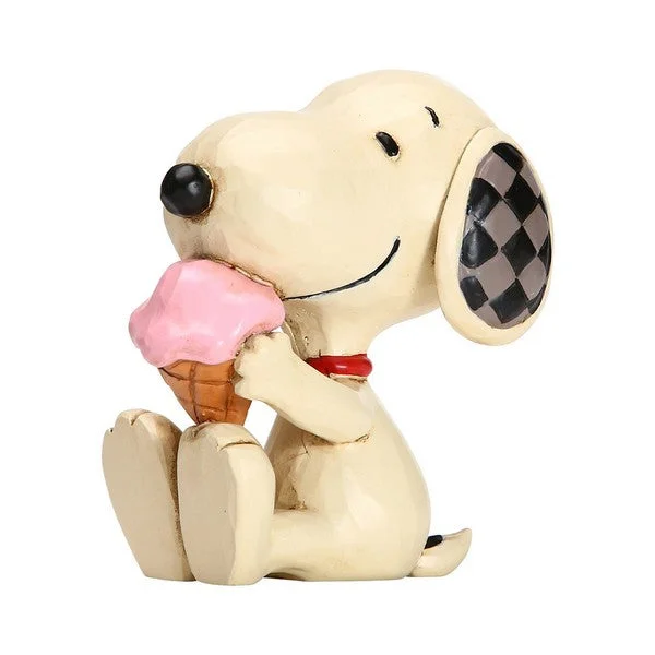 Peanuts by Jim Shore Mini Snoopy with Ice Cream Figurine