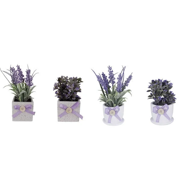 Potted Faux Lavender Plant