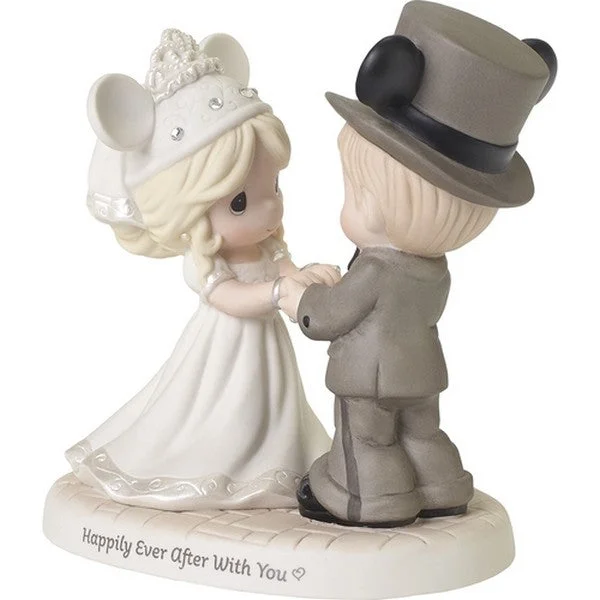 Precious Moments Disney Wedding Couple Figurine Happily Ever After With You