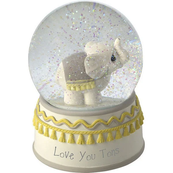 Precious Moments Love You Tons Elephant Musical Snow Globe