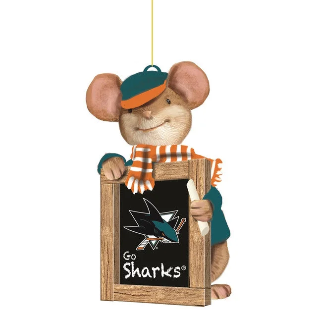 San Jose Sharks Holiday Mouse Ornament