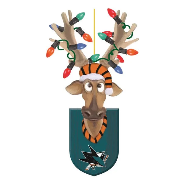 San Jose Sharks Reindeer Ornament