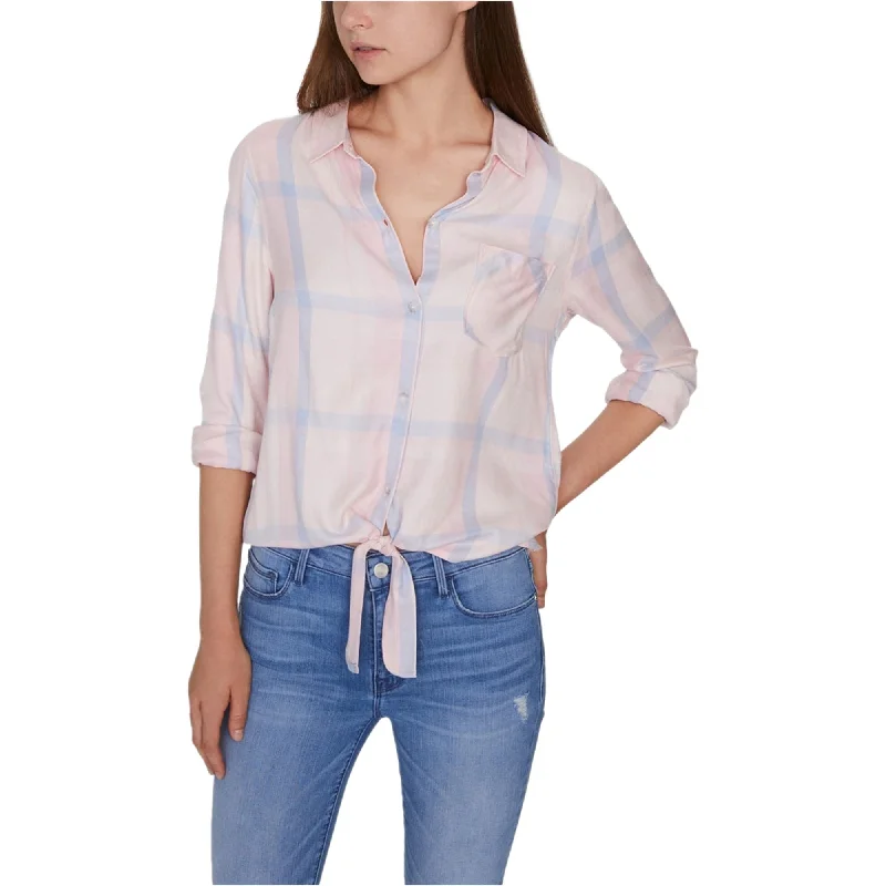 Sanctuary Clothing Womens Hayley Tie Front Button Up Shirt