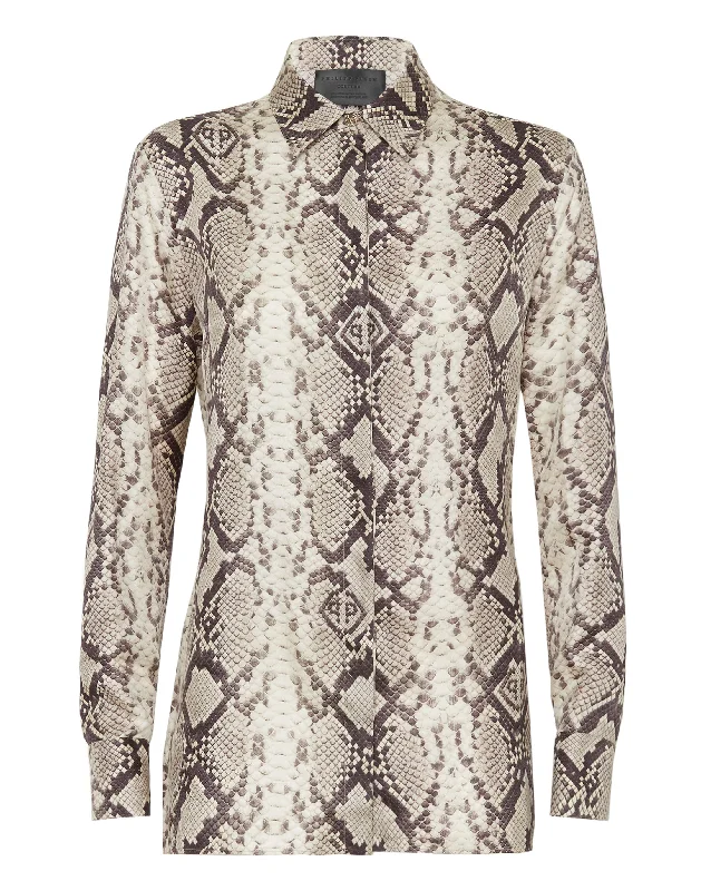 SILK  PYTHON  PRINT  SHIRT