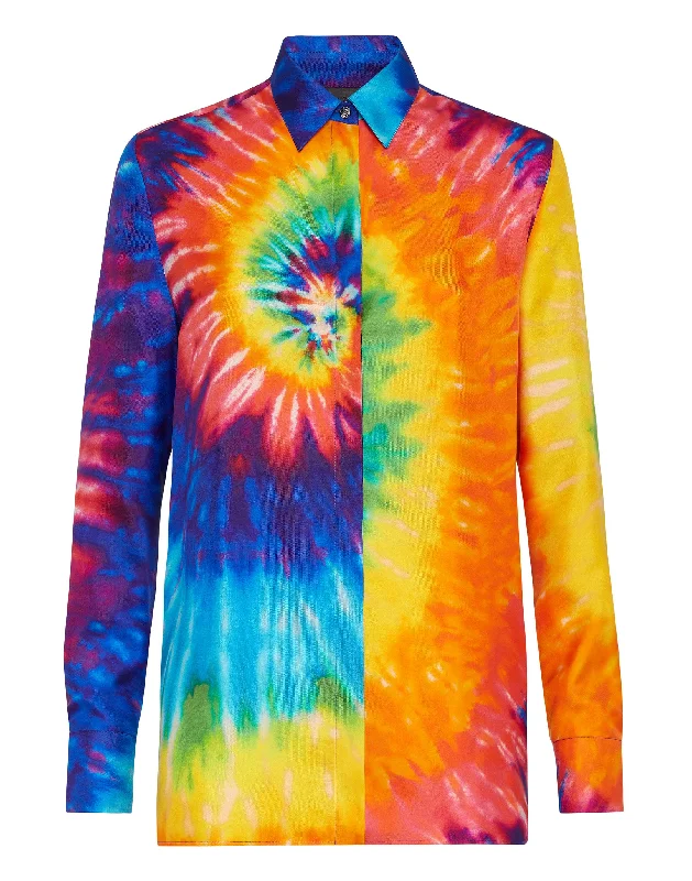 Silk Shirt Printed Tie dye