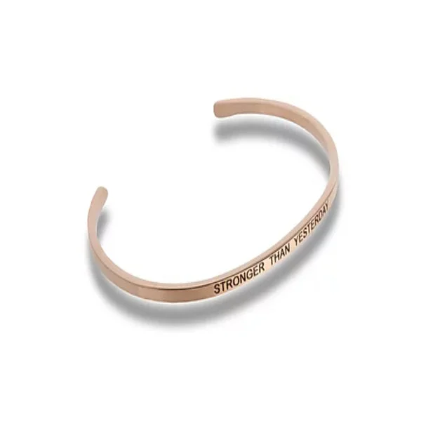 "Stronger Than Yesterday" Rose Gold Embracelet