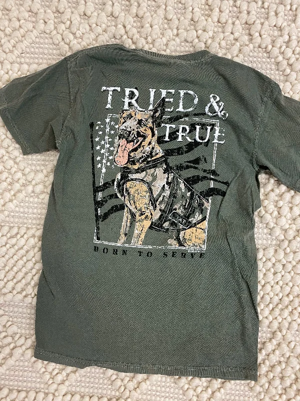 Tried and True Born To Serve Moss T Shirt