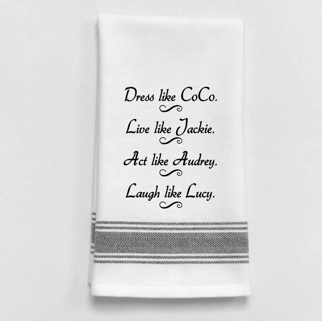 Kitchen Towel "Like Coco Jackie Audrey Lucy"