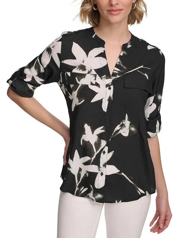 Womens Printed Long Sleeves Blouse