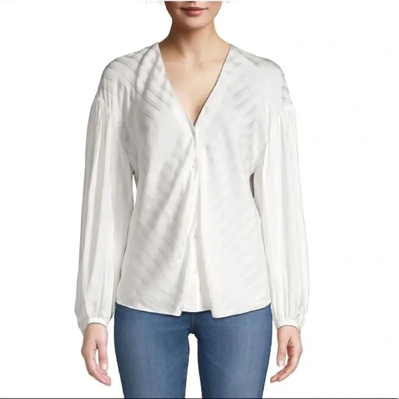 Cadmar Long Sleeves Blouse In Porcelain