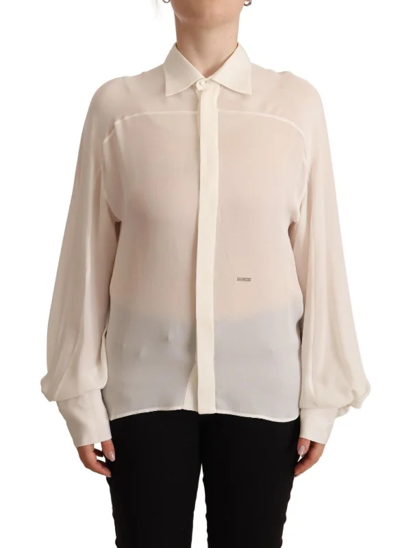 Dsqua²  Silk Long Sleeves Colla Blouse Women's Top