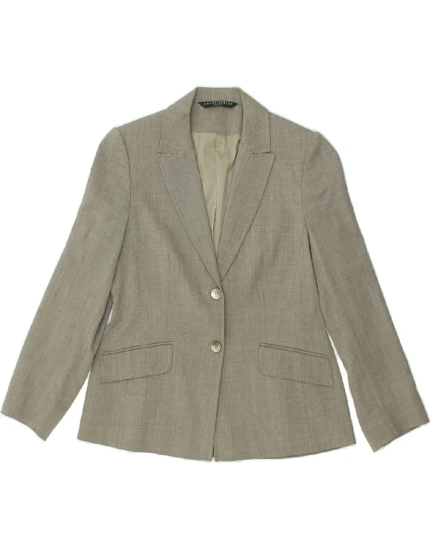 LAURA ASHLEY Womens Petite 2 Button Blazer Jacket UK 10 Small Beige