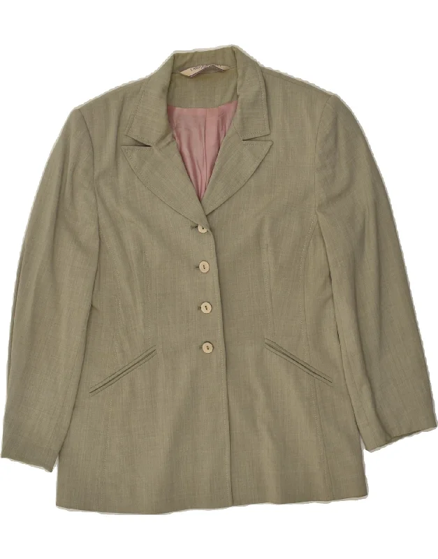 LAURA ASHLEY Womens Petite 4 Button Blazer Jacket UK 12 Medium  Green