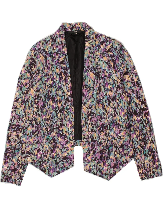 MOSSIMO Womens Abstract Pattern Blazer Jacket UK 16 Large Multicoloured