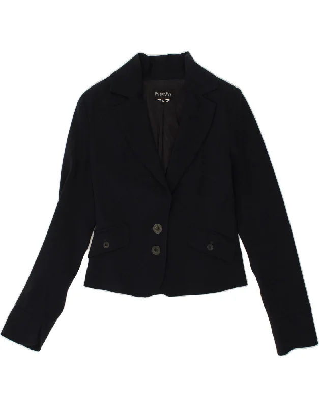 PATRIZIA PEPE Womens 2 Button Blazer Jacket IT 42 Medium Navy Blue