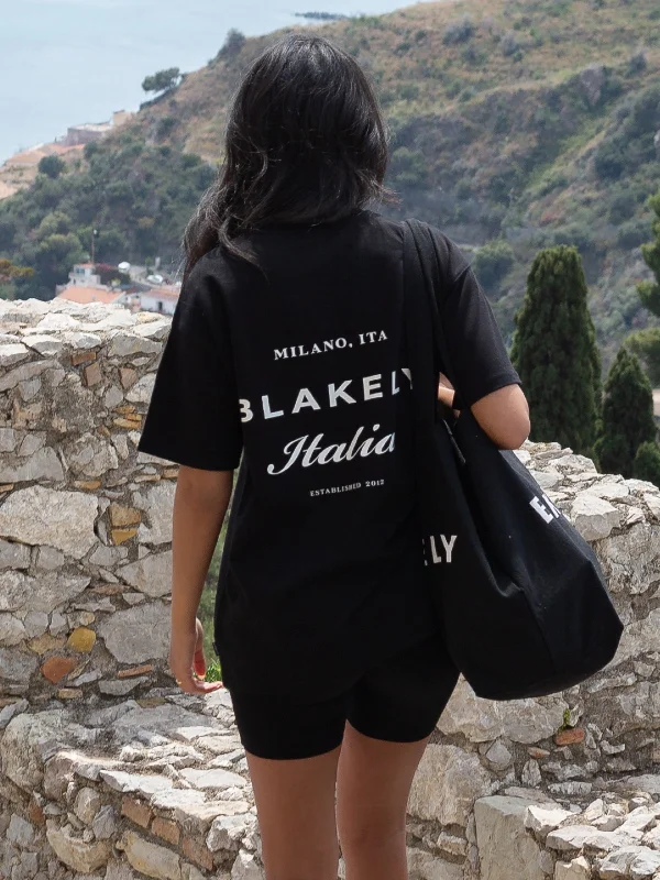 Italia Oversized T-Shirt - Black