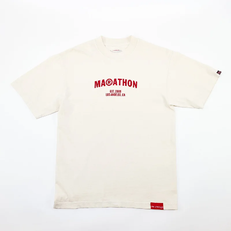 Marathon Registered T-Shirt - Bone/Red