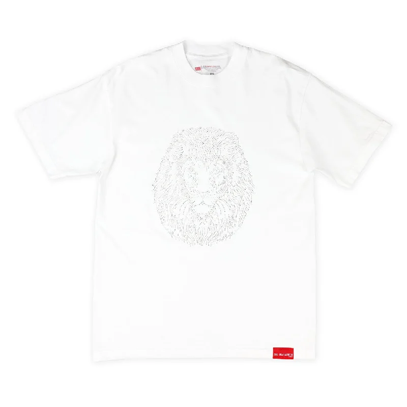 Vintage Lion Rhinestone T-Shirt - White