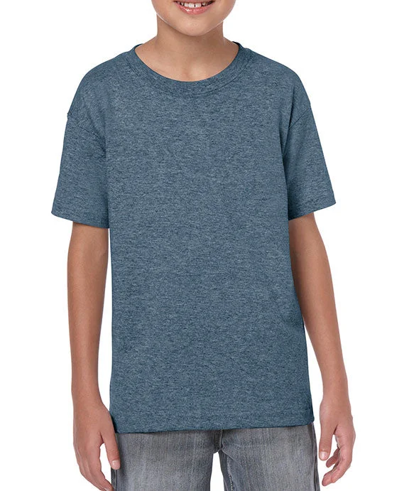 5000B - Gildan Heavy Cotton Youth T-Shirt | Heather Navy