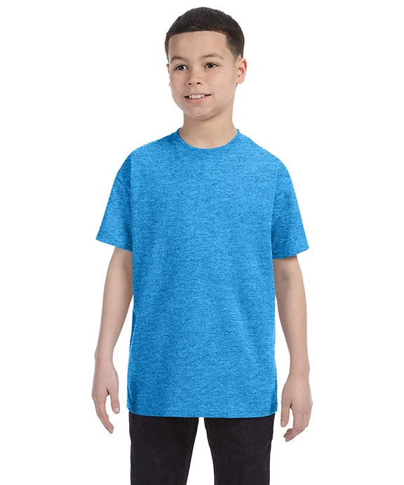 5000B - Gildan Heavy Cotton Youth T-Shirt | Heather Sapphire