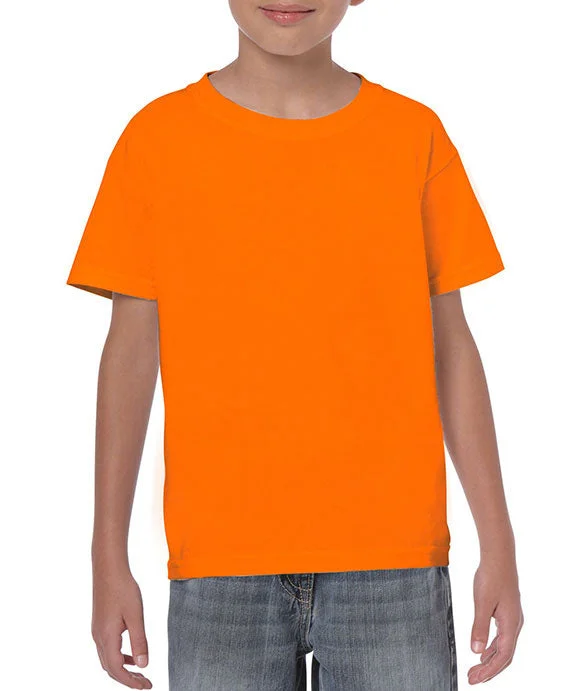 5000B - Gildan Heavy Cotton Youth T-Shirt | Safety Orange