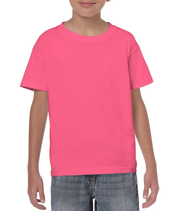 5000B - Gildan Heavy Cotton Youth T-Shirt | Safety Pink